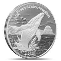 2025 1 oz EC8 Silver St. Vincent & The Grenadines Humpback Whale Coin (BU)