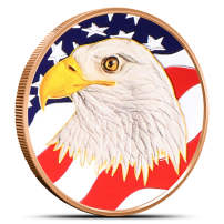 1 oz Colorized SilverTowne Eagle Copper Round (New, Capsule)