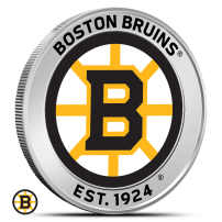 1 oz Colorized NHL Boston Bruins Silver Round (BU)