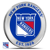 1 oz Colorized NHL New York Rangers Silver Round (BU)