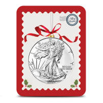 2027 1 oz American Silver Eagle Coin (BU, Christmas Ornament Card)