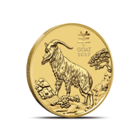 2027 1/4 oz Australian Gold Lunar Goat Coin (BU)