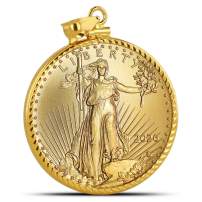 2026 1 oz American Gold Eagle Coin (BU, in Bezel)