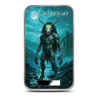 1 oz Colorized Scottsdale Halloween Monsters Wendigo Silver Bar (New)