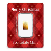 1/100 oz Scottsdale Mint Christmas Star of Bethlehem Gold Bar (New)