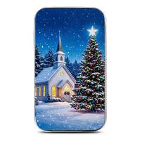 1 oz Colorized Scottsdale Christmas Church Silver Bar (New)