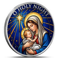 1 oz Colorized Scottsdale O Holy Night Silver Round (New)