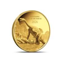 2026 1/2 Gram Proof Congo Gold Prehistoric Life Plateosaurus Coin