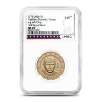2026 President Donald J Trump Clad Dollar NGC MS66 FDOI (July 4th Privy, Dual Date)