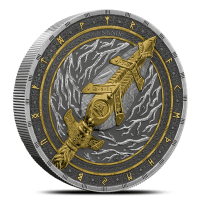 2026 2 oz Germania Mint Artefacts Gungnir Ultra High Relief Silver Round (Box + CoA)