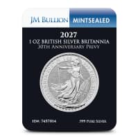 2027 1 oz British Silver Britannia Coin (MintSealed, BU)