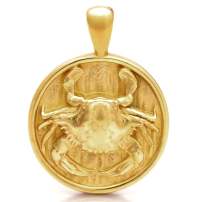 Nebü 18.25g 24Kt Gold Zodiac Cancer Pendant