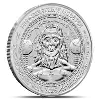 2026 1 oz British Silver Gothic Horror Frankenstein Coin (BU)