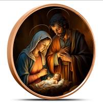 1 oz Colorized Warm Nativity Scene Copper Round (New, Ornament Capsule)