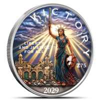 1 oz Colorized Zombucks World Slay-dy Liberty Silver Round (New)