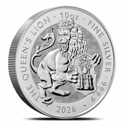 2026 10 oz British Silver Tudor Beasts Queen's Lion Coin (BU)
