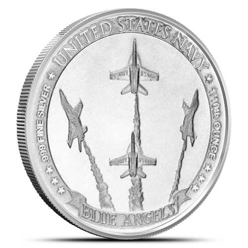 1/10 oz United States Navy Blue Angels Silver Round (New)