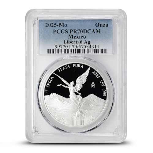 2025 1 oz Proof Mexican Silver Libertad Coin PCGS PR70