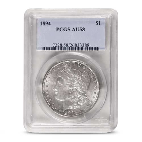 1894 Morgan Silver Dollar PCGS AU58