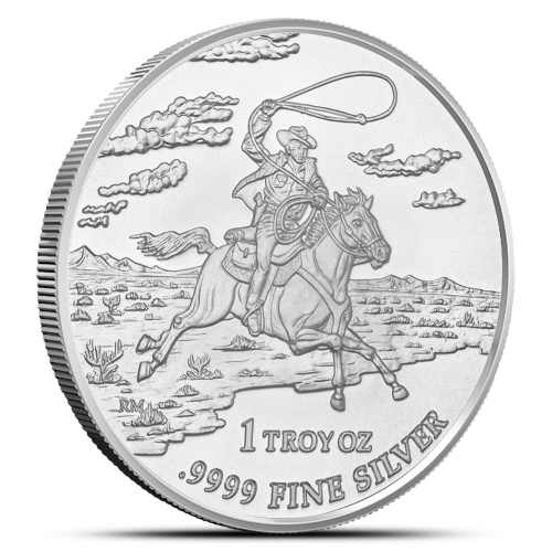 2013 1 oz Texas Mint Cowboy Silver Round (New)