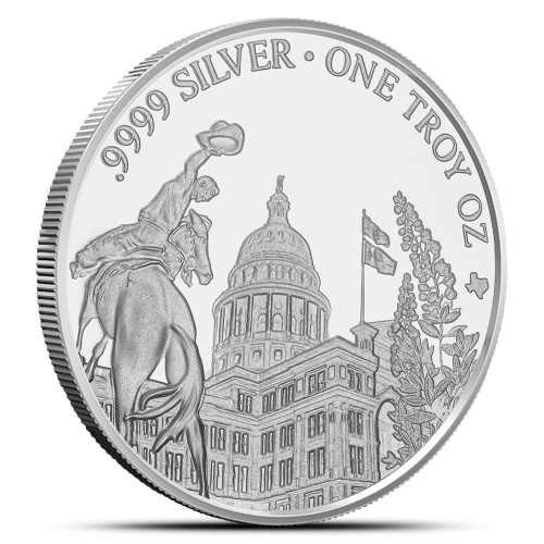 2019 1 oz Texas Mint State Capitol Silver Round