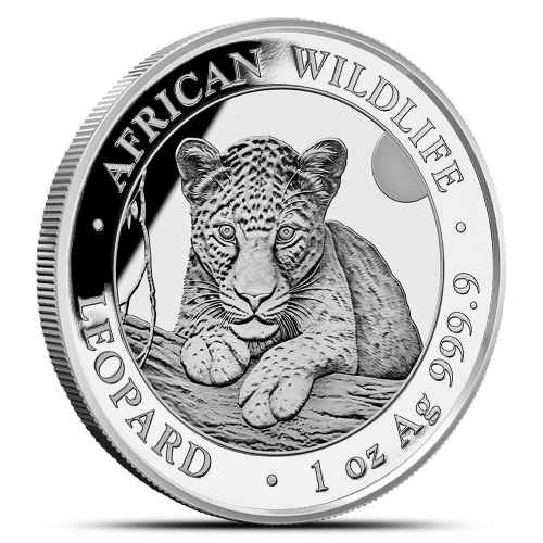 2025 1 oz Somalia Silver African Wildlife Leopard Coin (BU)