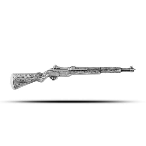 2024 2 oz Antique Republic of Chad Silver M1 Garand Rifle Shaped Coin (Box + CoA)