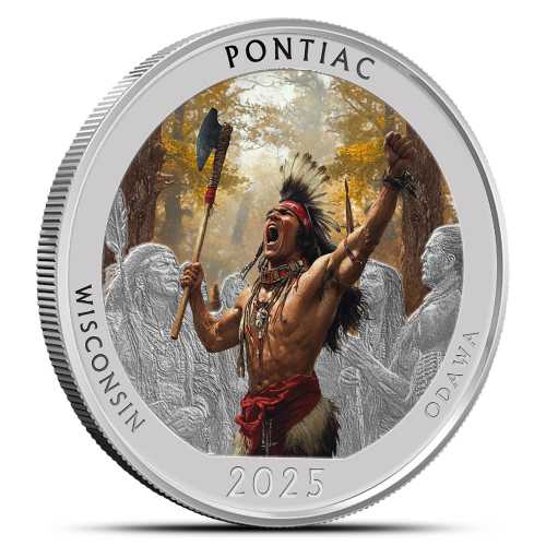 2025 1 oz Colorized Native America the Beautiful Wisconsin Silver Coin (Box + CoA)