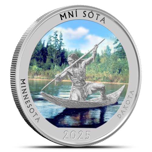 2025 1 oz Colorized Native America the Beautiful Minnesota Silver Coin (Box + CoA)