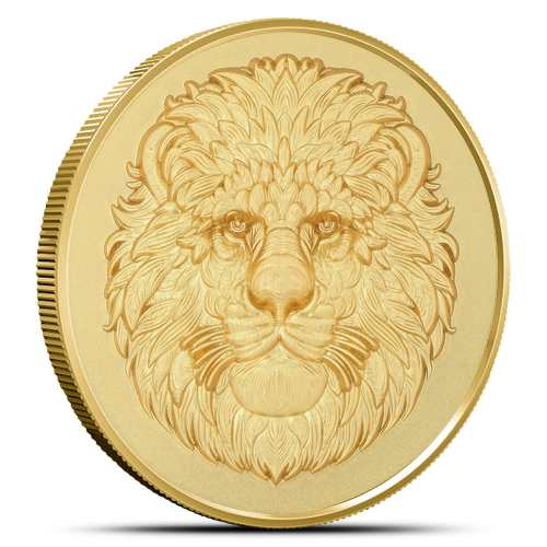 2025 1 oz Fiji Silver Lion Head 3D Coin (Box + CoA, Ultra High Relief, Gilded)
