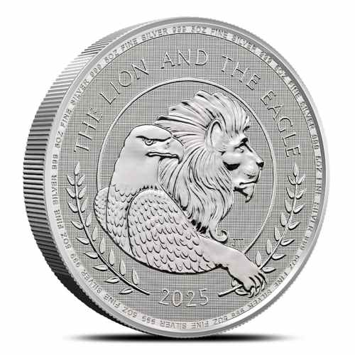 2025 5 oz British Silver The Lion and The Eagle Coin (BU)