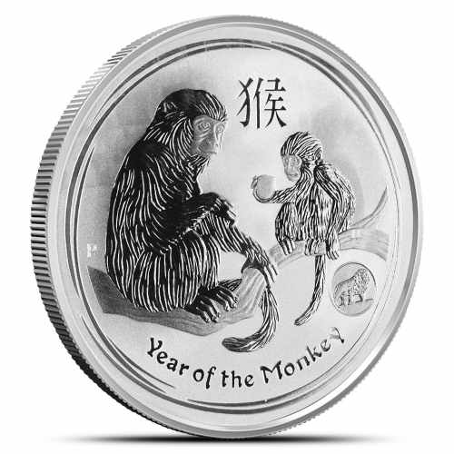 2016 1 oz Australian Silver Lunar Monkey Lion Privy Coin