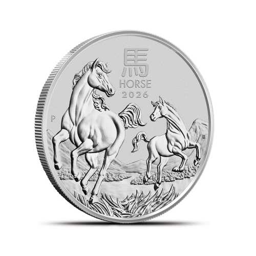 2026 1/2 oz Australian Silver Lunar Horse Coin (BU)