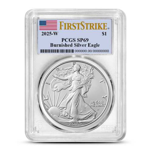 2025-W 1 oz Burnished American Silver Eagle Coin PCGS SP69 FS