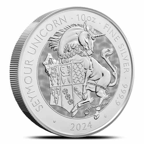 2024 10 oz British Silver Tudor Beasts Seymour Unicorn Coin (BU)