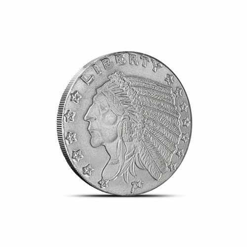 1/10 oz SilverTowne Incuse Indian Silver Round (New)