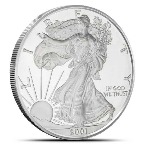 2001-W 1 oz Proof American Silver Eagle Coin (Box + CoA)