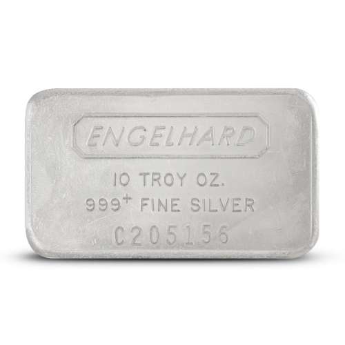 10 oz Engelhard Silver Bar (Secondary Market, Reverse Logo)