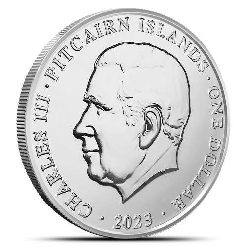 2023 1 oz Pitcairn Islands Silver Red Lionfish Coin (BU)