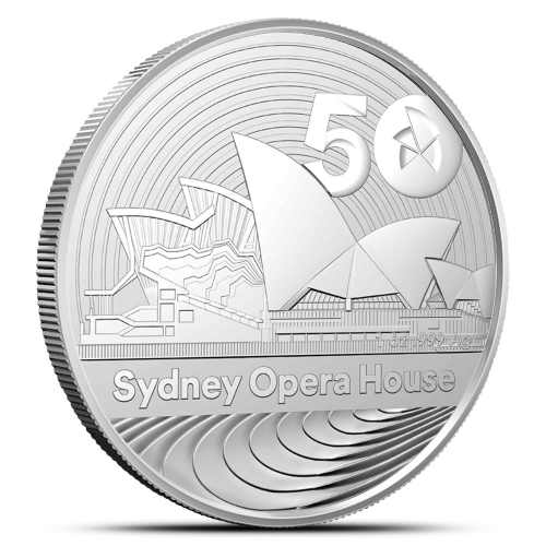 2023 1 oz Royal Australian Mint Silver Sydney Opera House 50th Anniversary Coin (BU)