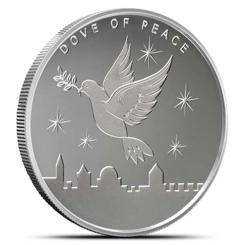 2025 1 oz The Holy Land Silver Dove Of Peace Round (BU)