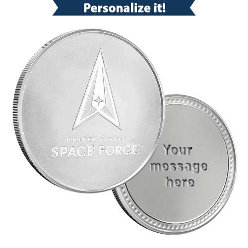 1 oz Silver Engravable Space Force Round (New wGift Box)