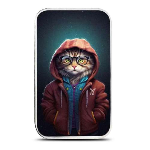 1 oz Colorized The Holy Land Mint Silver Olivia Human Cat Bar