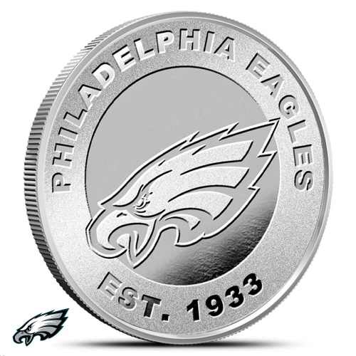 1 oz NFL Philadelphia Eagles Silver Round (BU)
