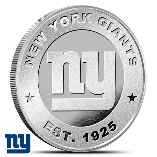 1 oz NFL New York Giants Silver Round (BU)