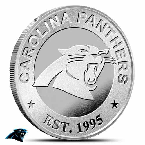 1 oz NFL Carolina Panthers Silver Round (BU)