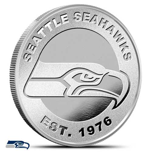 1 oz NFL Seattle Seahawks Silver Round (BU)