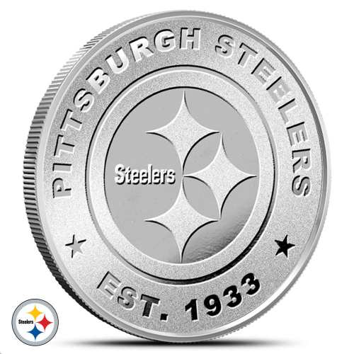 1 oz NFL Pittsburgh Steelers Silver Round (BU)