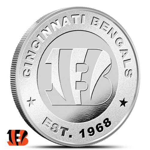1 oz NFL Cincinnati Bengals Silver Round (BU)