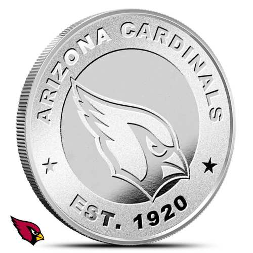 1 oz NFL Arizona Cardinals Silver Round (BU)